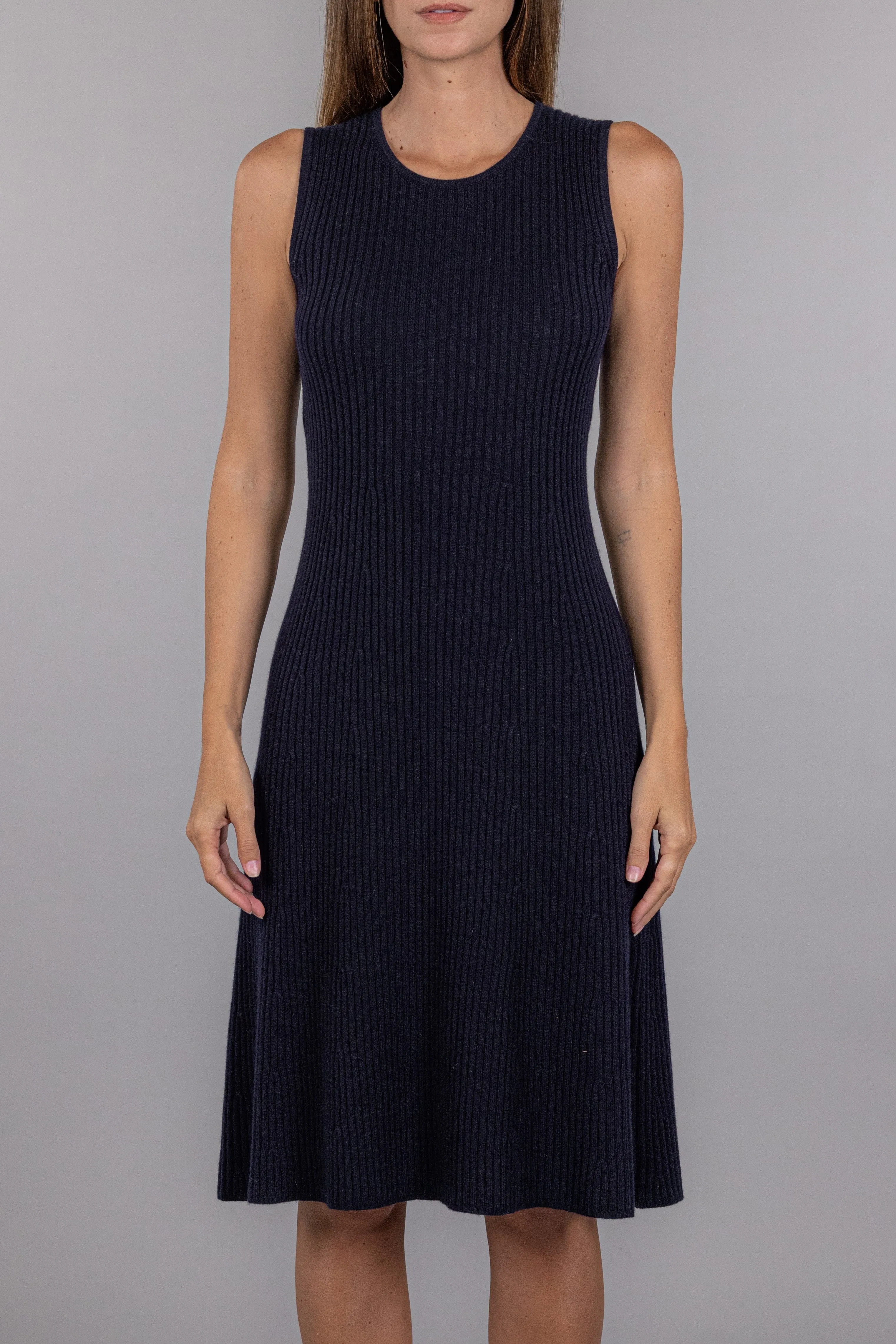 RIBBED SLEEVELESS DRESS