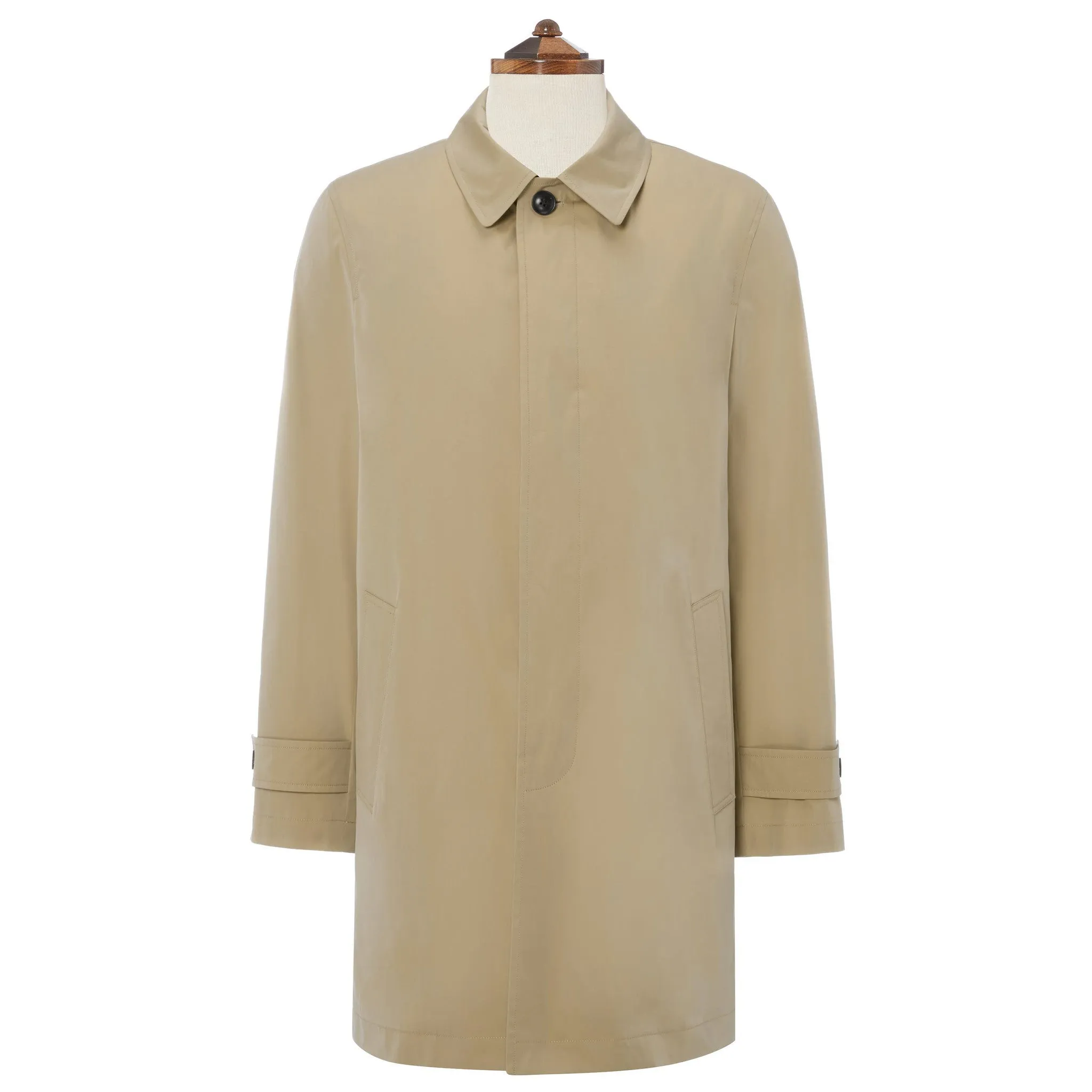 Sheridan Beige Cotton Blend Raincoat