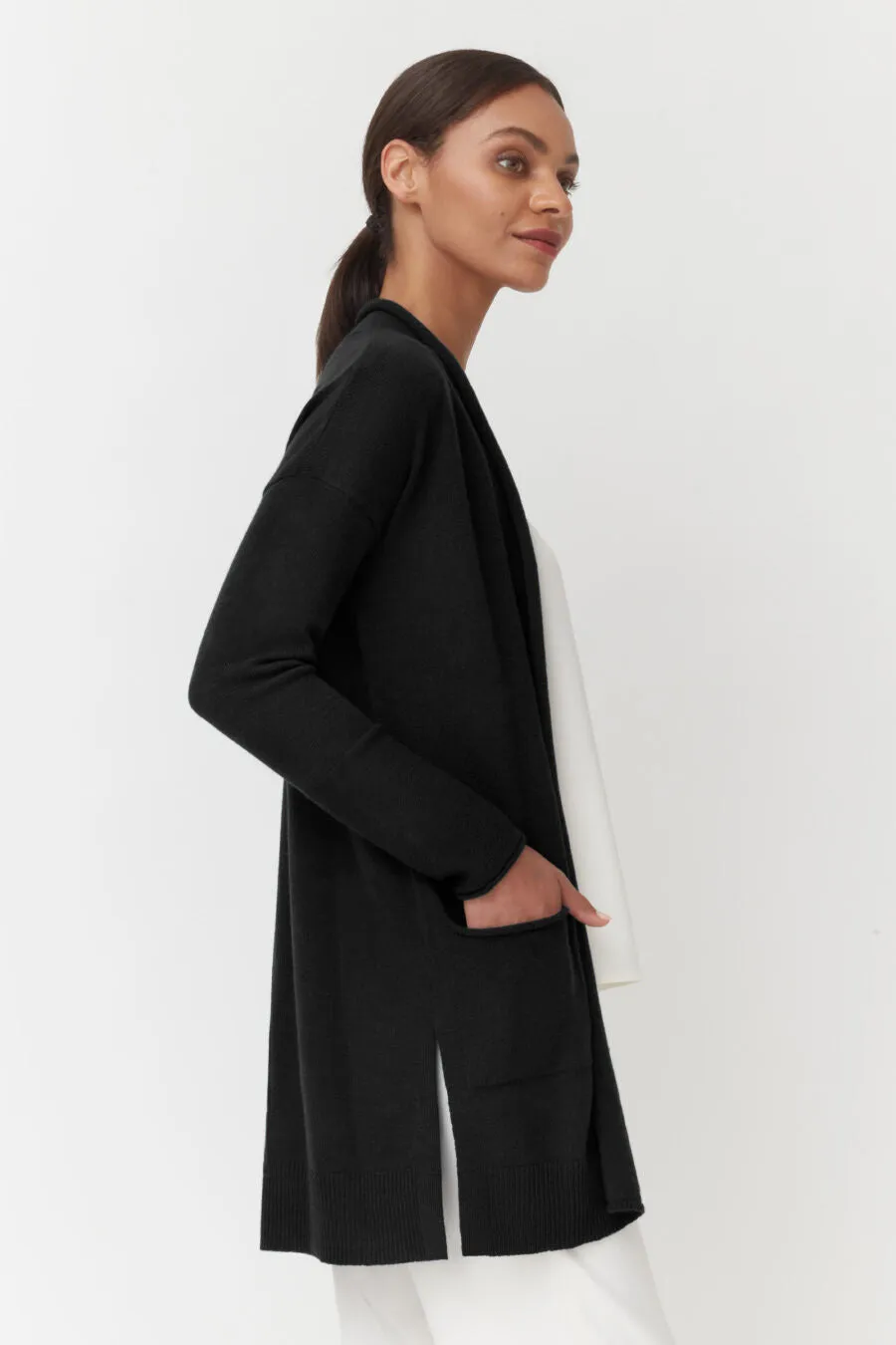 Single-Origin Cashmere Long Cardigan