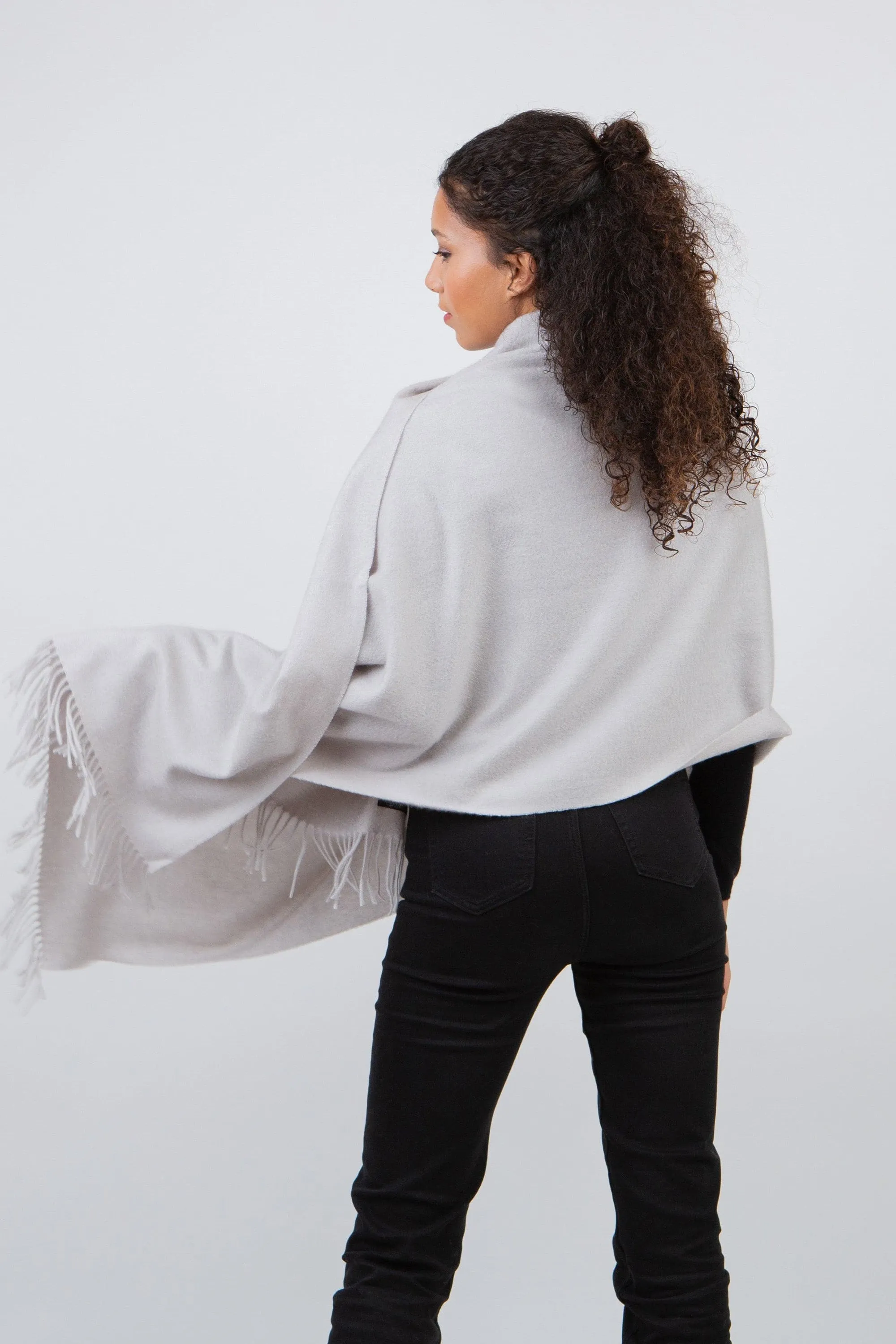 Solid Cashmere Stole - Potash