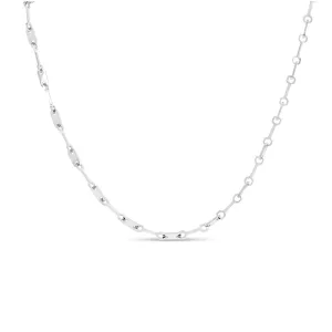 Tablet Clip Chain Necklace - Silver