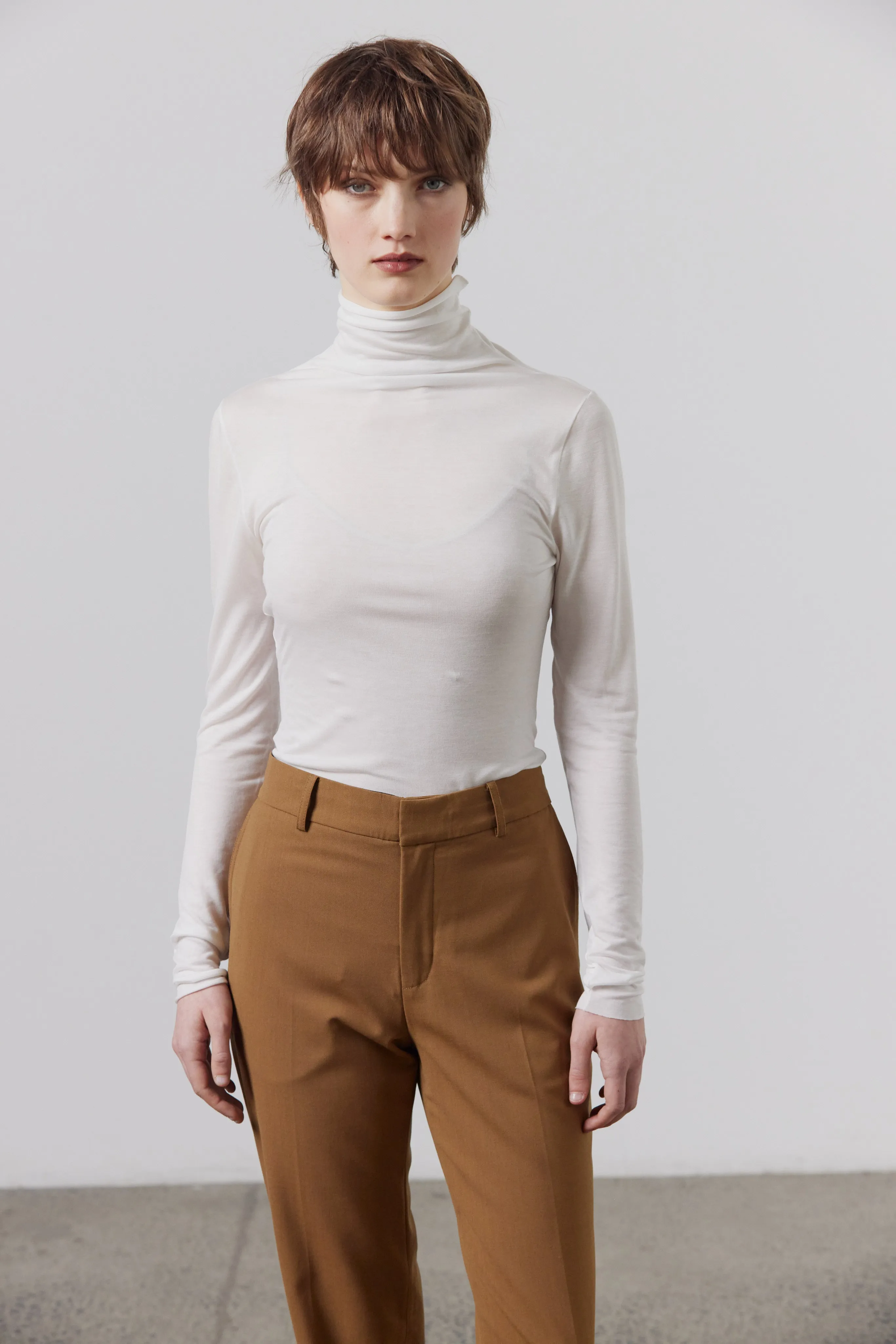 Tencel Layering Polo - Milk