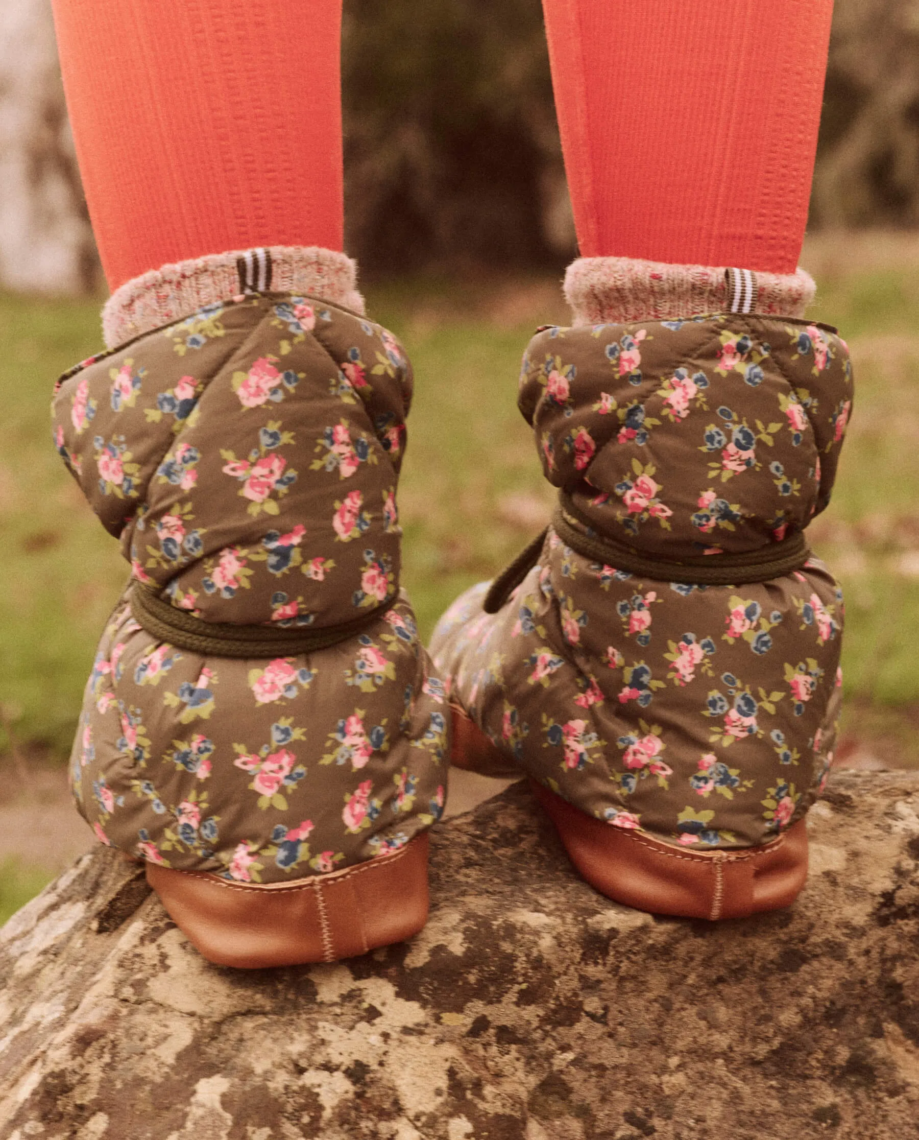 The Down Quilted Puffer Slipper. -- Cypress Basin Floral