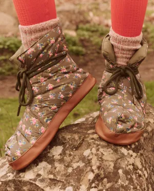 The Down Quilted Puffer Slipper. -- Cypress Basin Floral