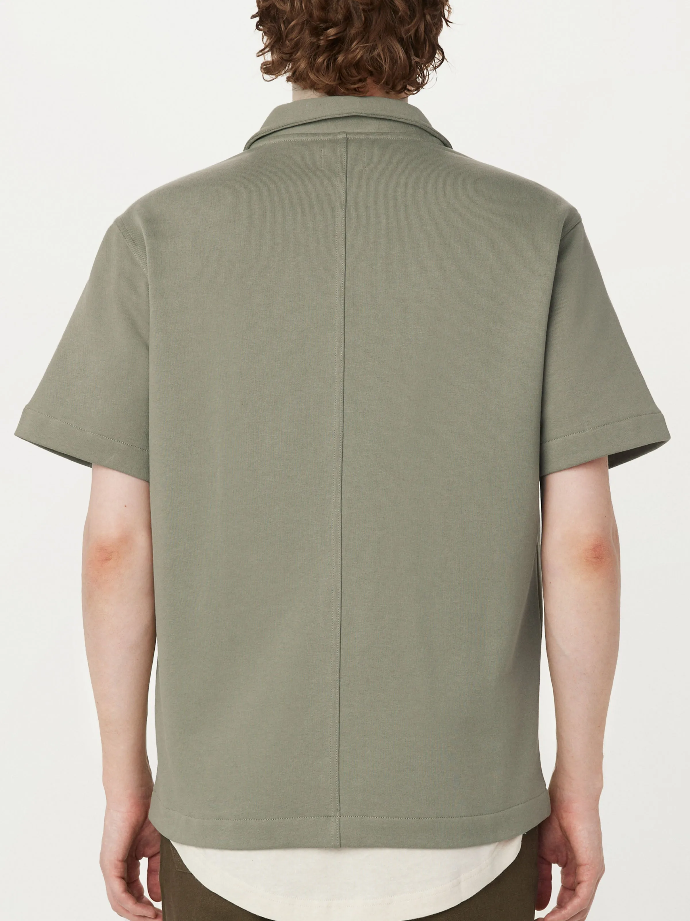 The Short Sleeve Overshirt in Vetiver Green