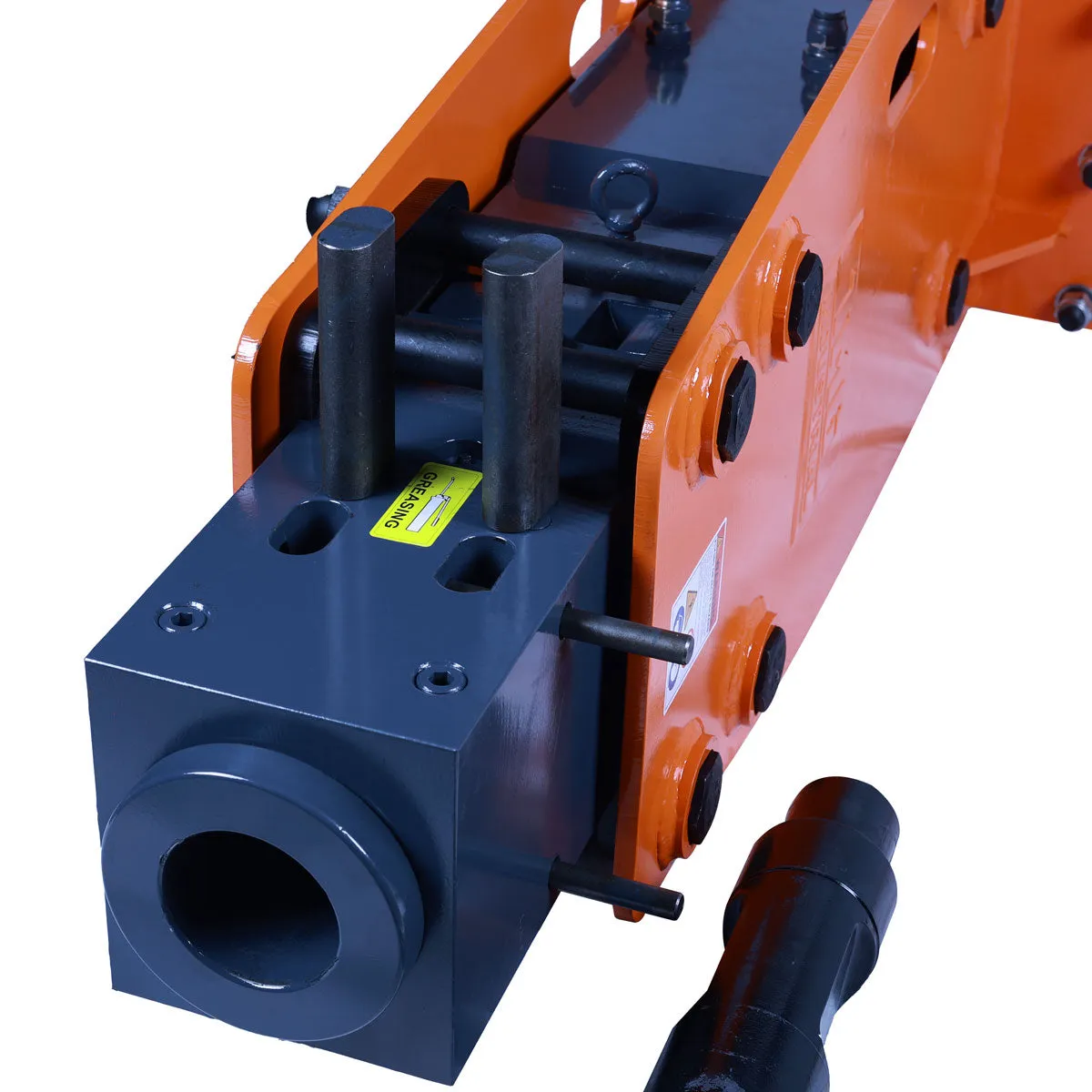 TMG-HB150Q 10 to 15 Ton Q/C Excavator Hydraulic Breaker, 4'' (100mm) Moil Point Chisel, 1960 Joules Impact Energy, 400-700BPM