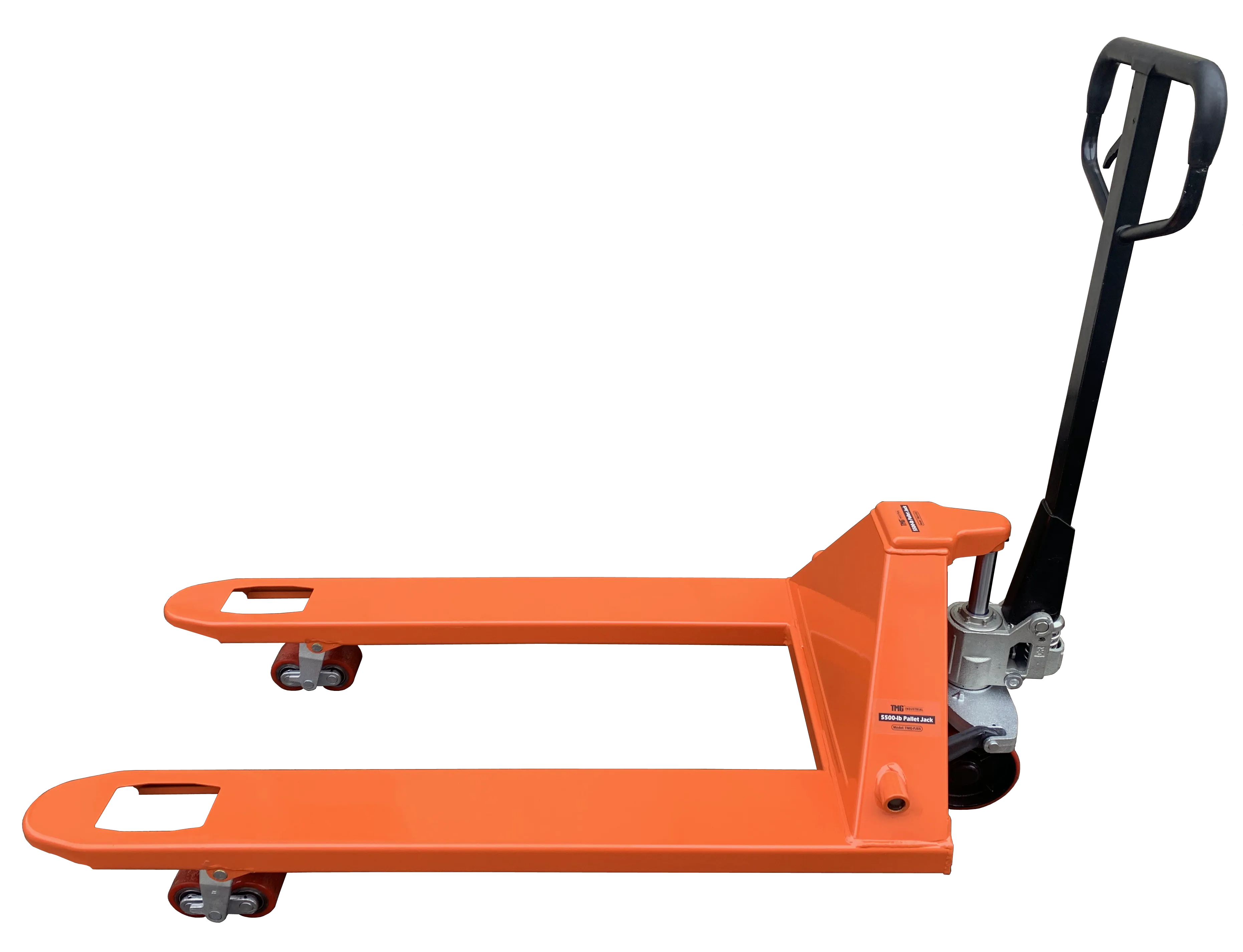 TMG-PJ55 Qty of (6) 5500-lb Pallet Jack Truck, 27" x 48" Forks, 210° Steering Arc, 3'' Clearance