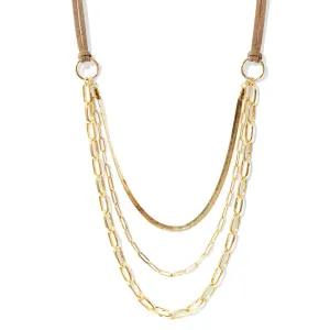 Triple Layer Suede Necklace - Various Chains