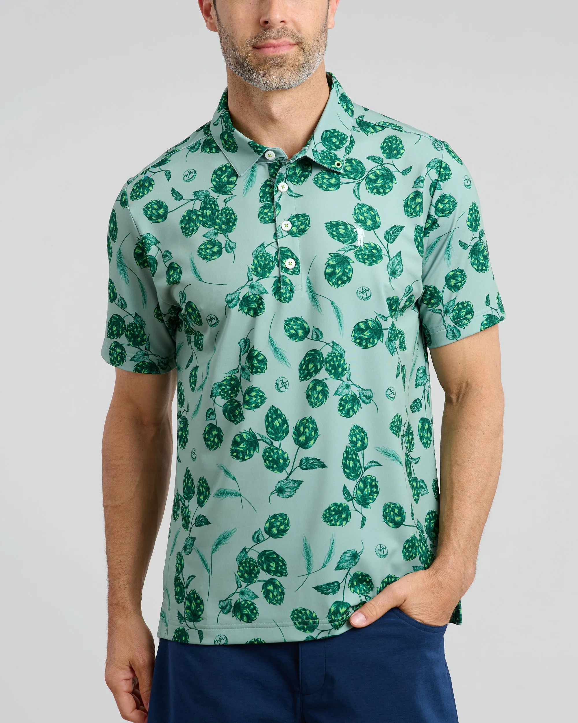 What's Hoppenin' Men's Polo | Olive