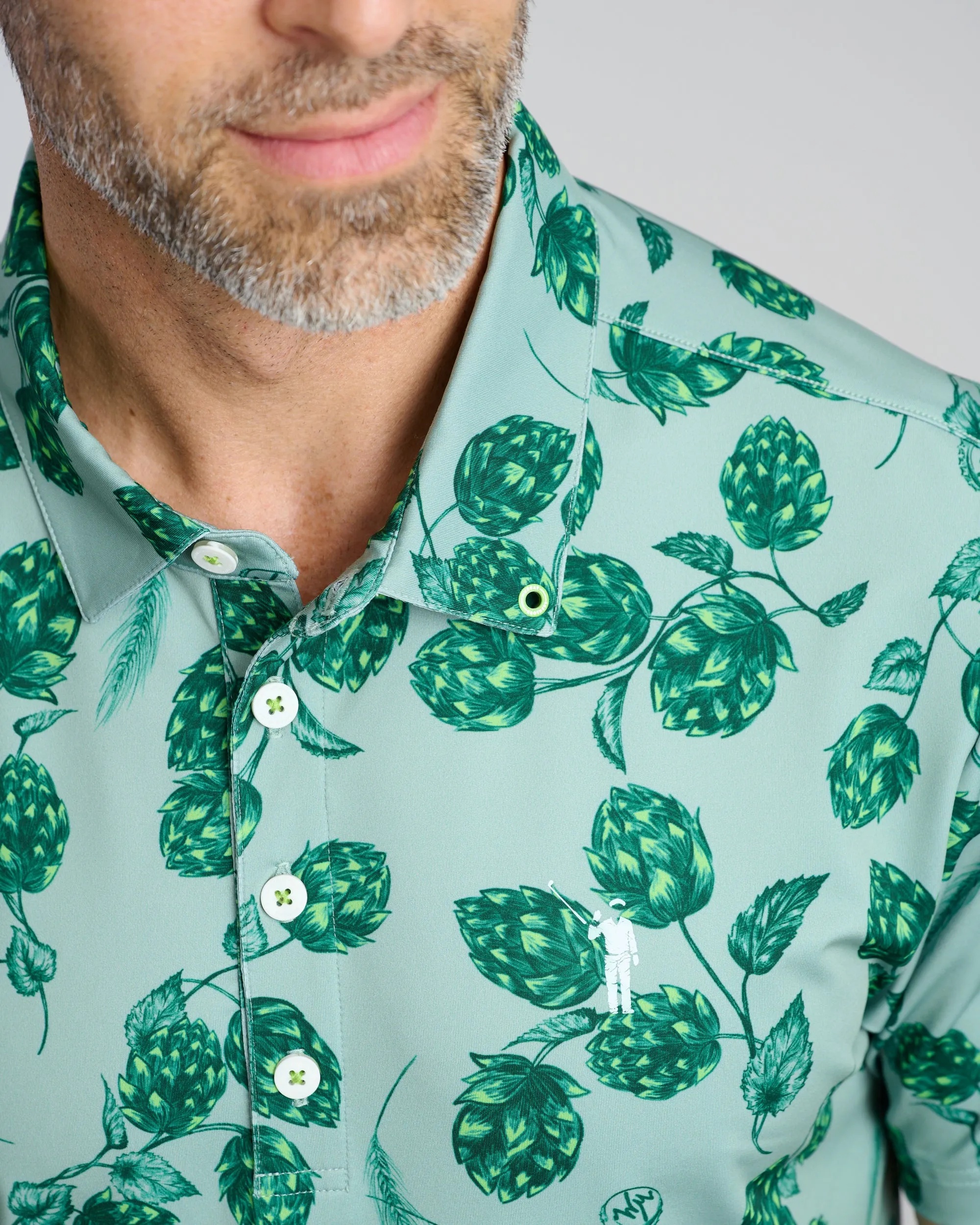 What's Hoppenin' Men's Polo | Olive