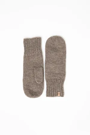 Yak Wool Mittens in Oat Brown